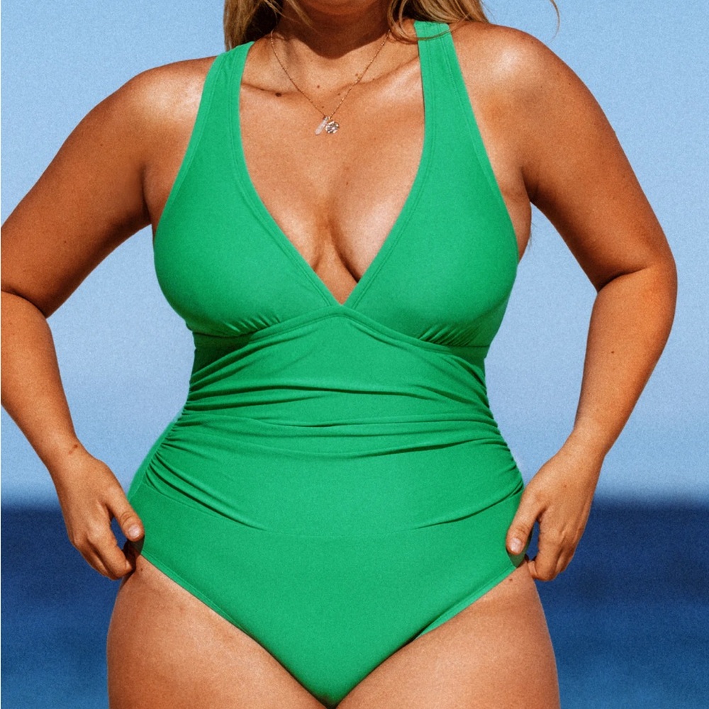 New with tags sold out Cupshe dessert and daiquiris Green one piece Swimsuit 2x